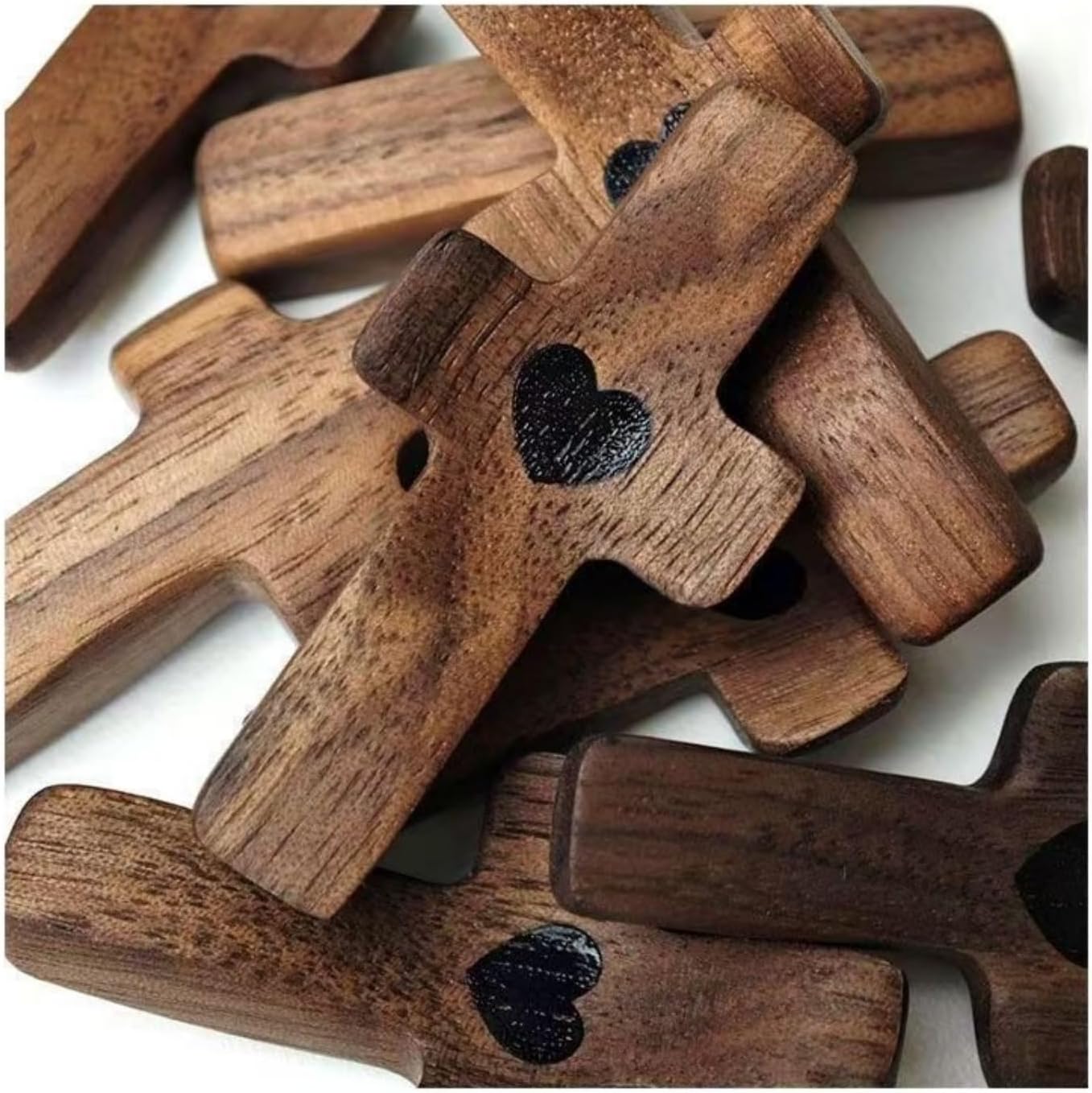 Quzzy 3Pcs Wooden Cross Wall Fidget Stress Relief