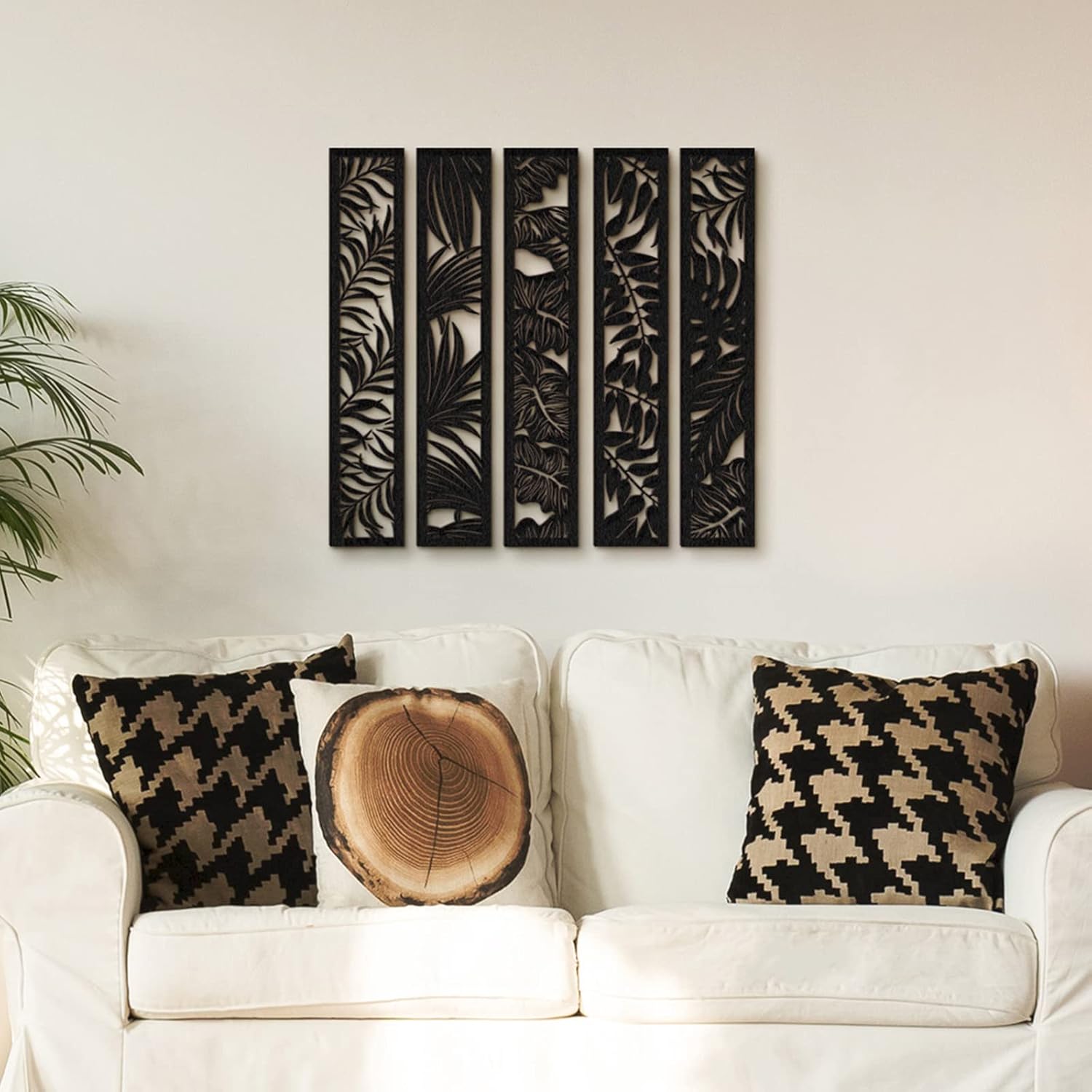 Blulu 5 Piece Wooden Wall Art Decor Set