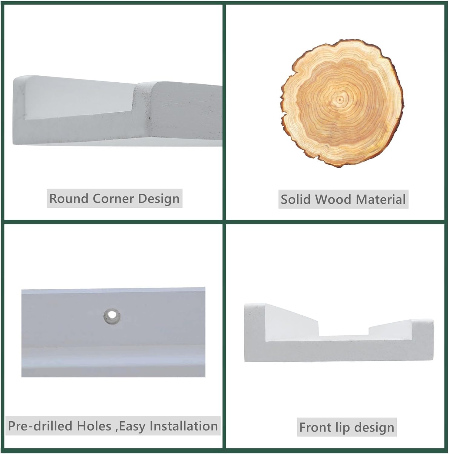 MITREL Picture Ledge Shelf Set of 4