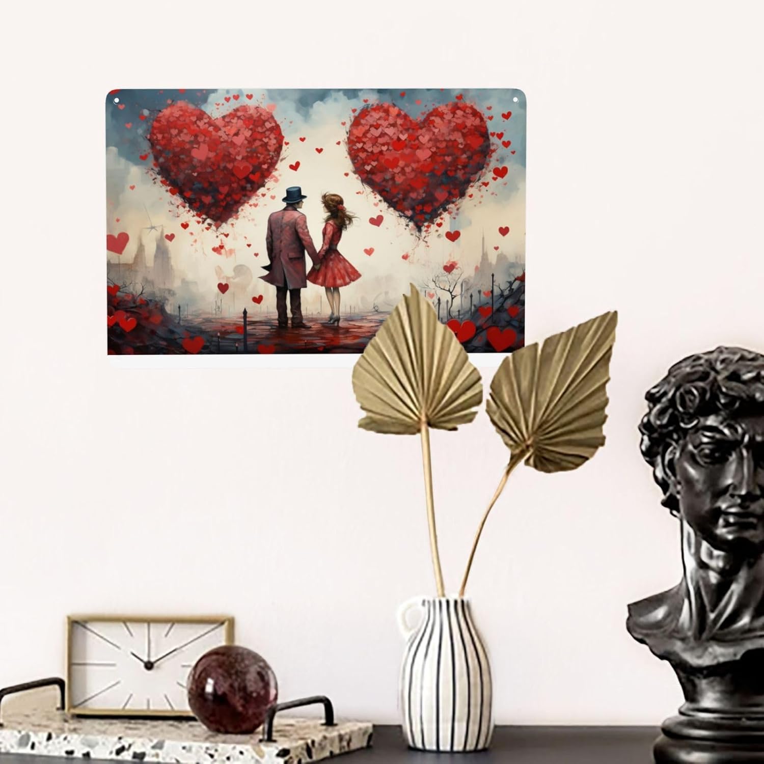 Urban Love Oasis Floating Hearts Tin Sign