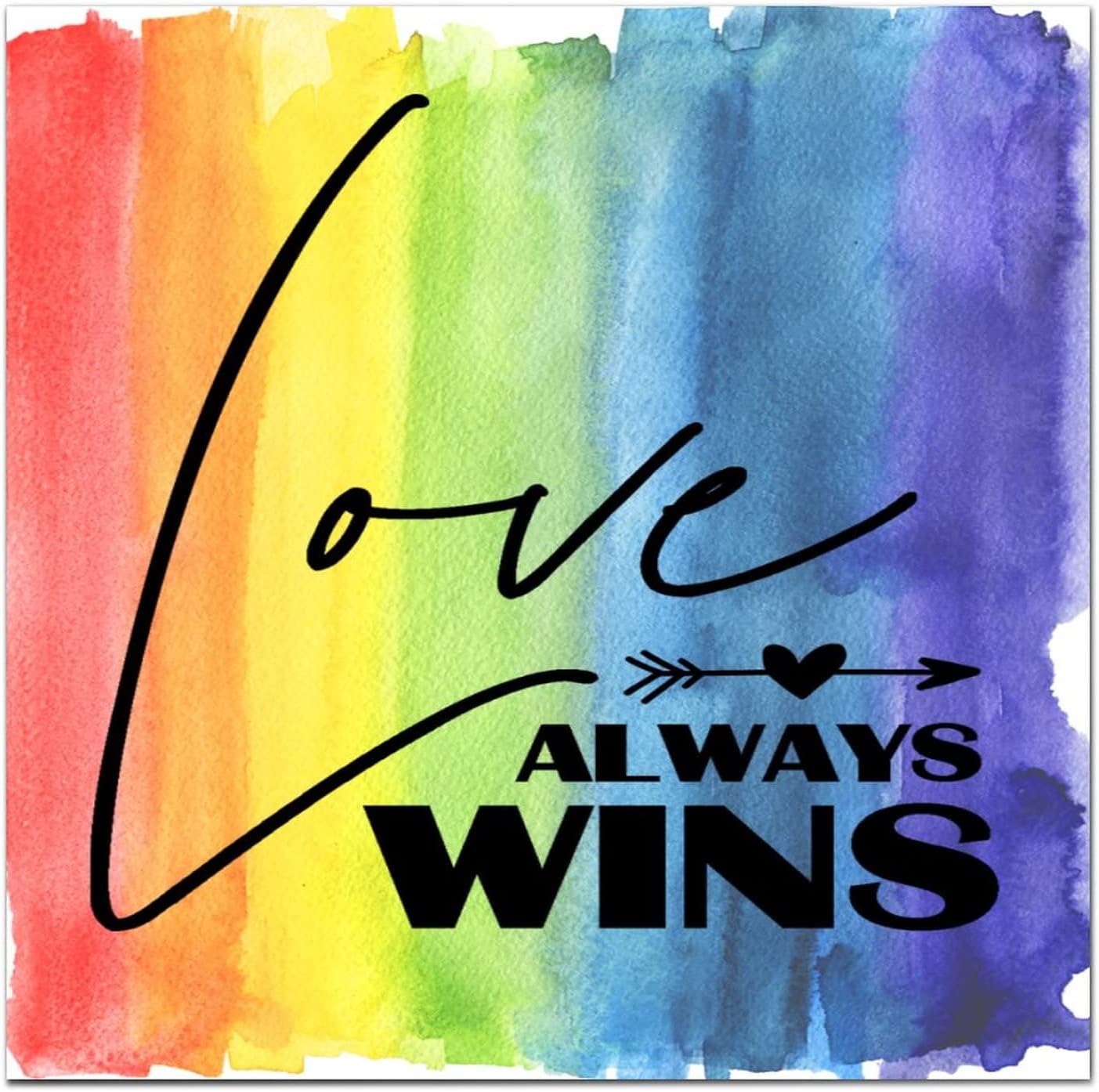 Pride Wood Wall Sign 6x6 Inches Home Decor Art