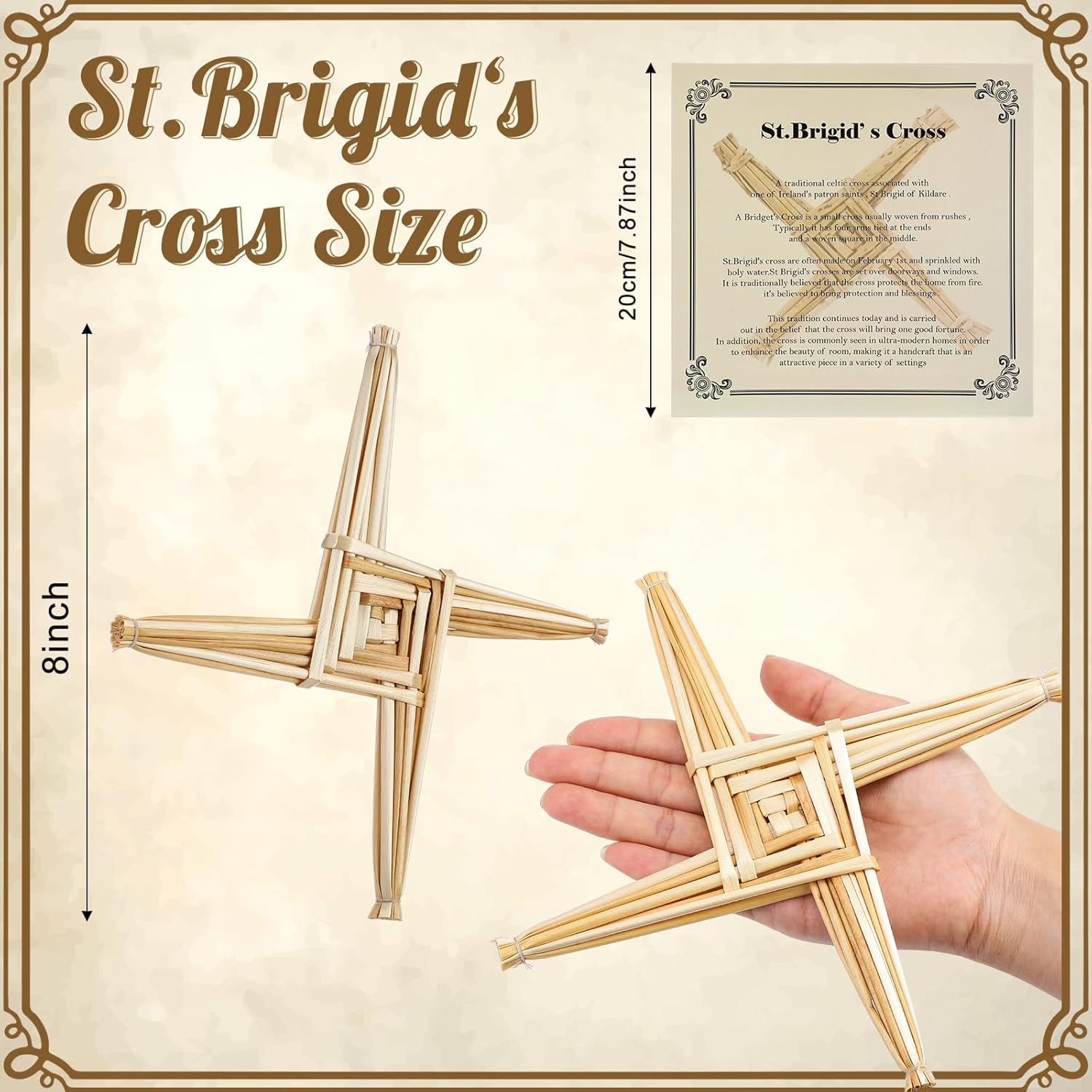 Bucherry St Brigids Wall Cross with History Card