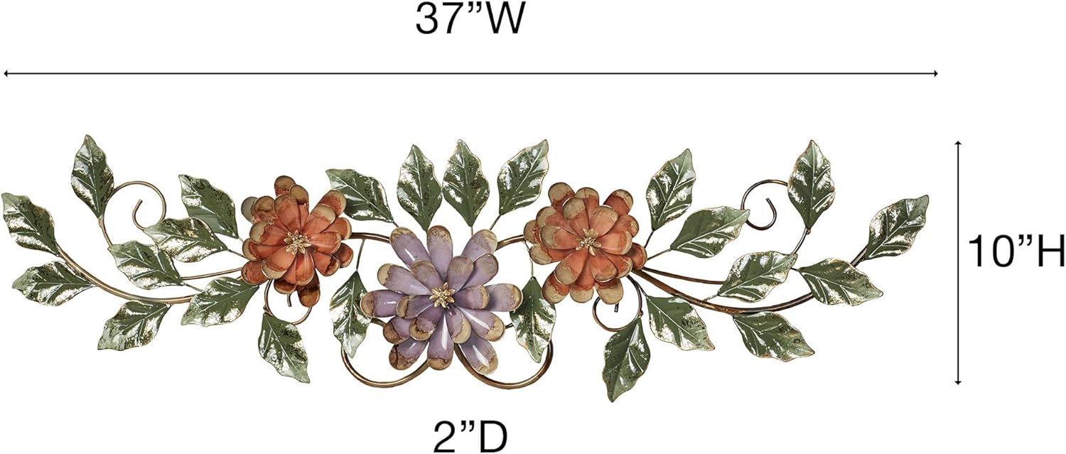 Touch of Class Spring Grace II Floral Metal Wall Topper