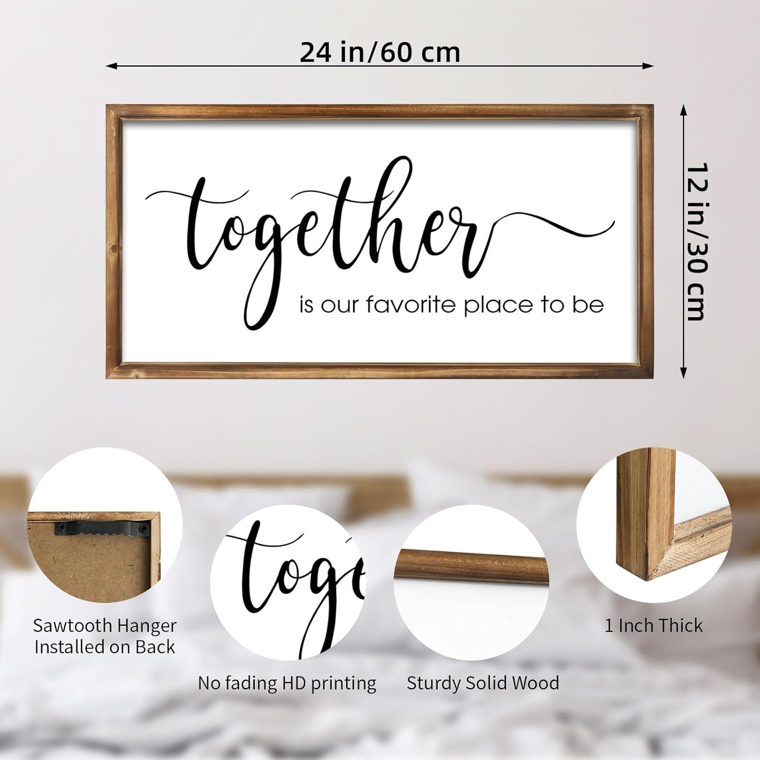 24 x 12 Inch Rustic Family Wall Decor Sign