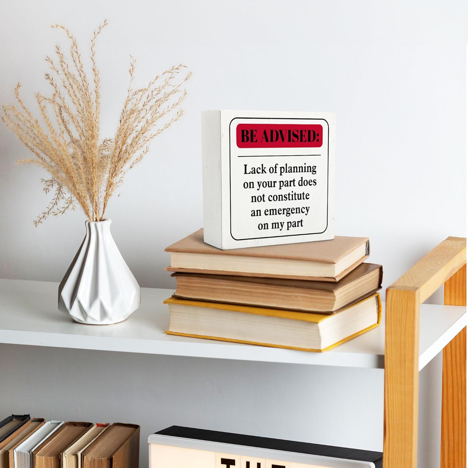 Funny Office Desk Decor Sign 5x5 Inches