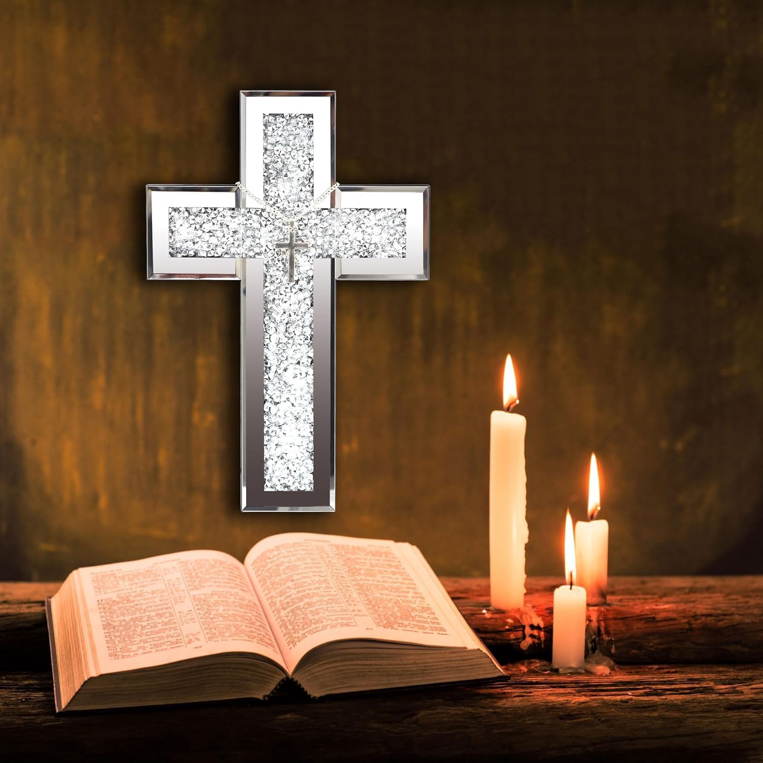 GIMORRTO Mirrored Cross Wall Decor 1