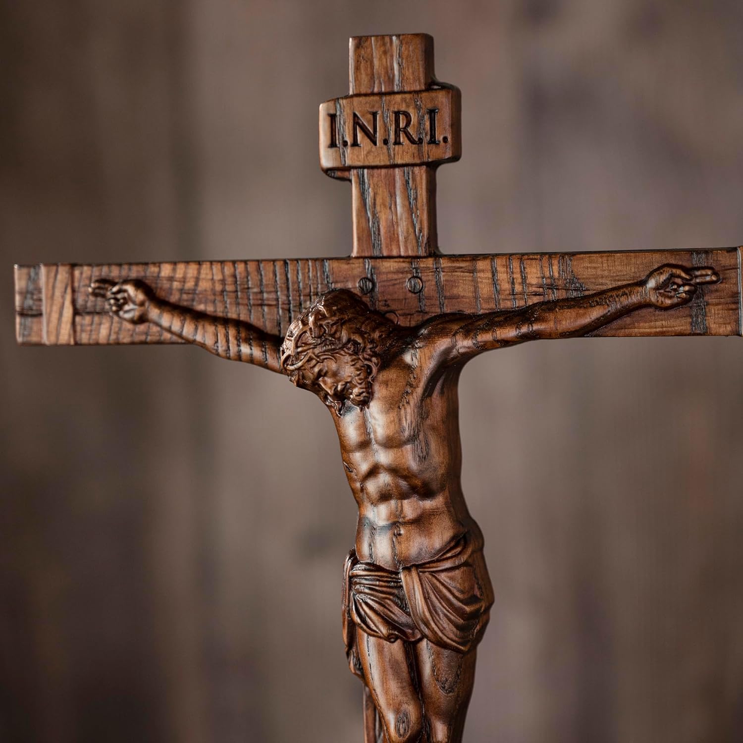 BGCOPPER Standing Crucifix Wall Cross 10 Inch