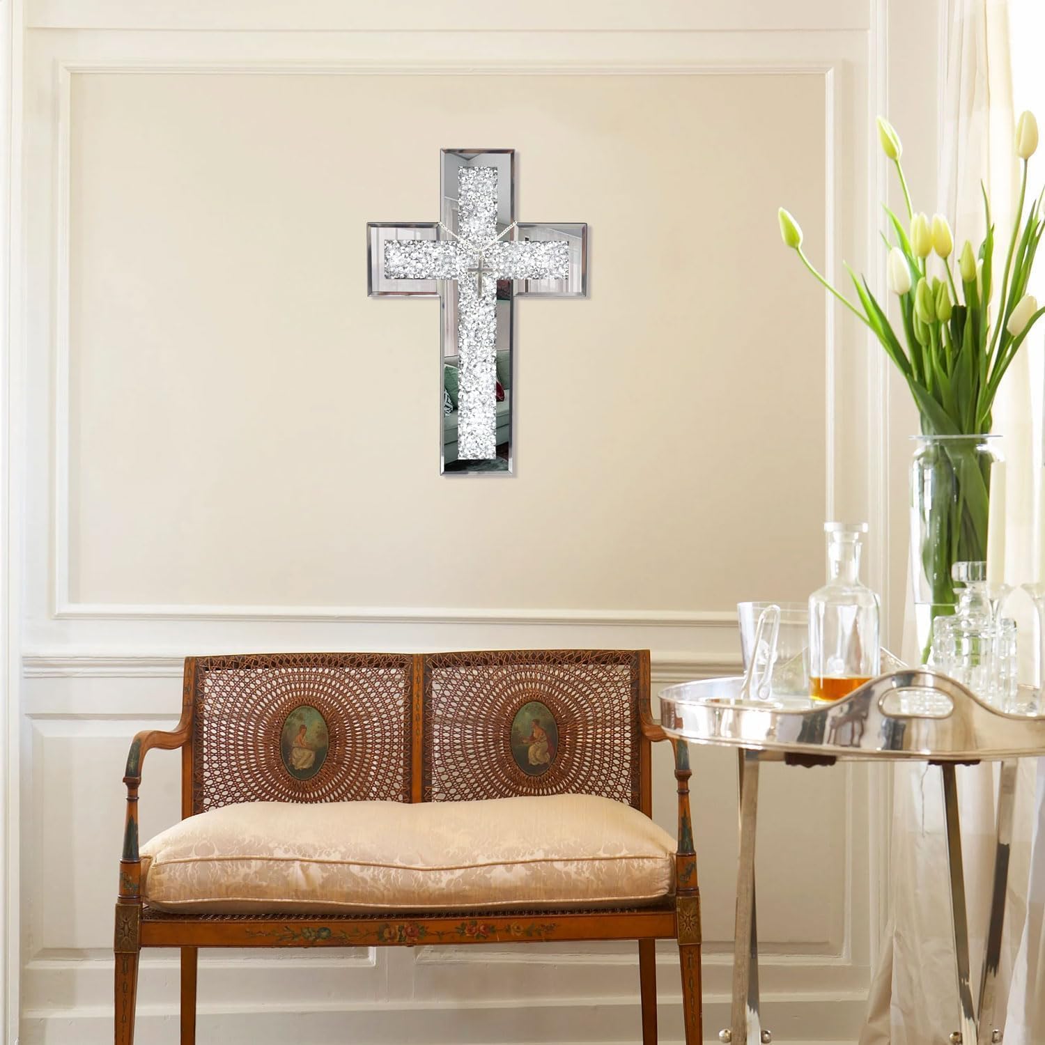 GIMORRTO Mirrored Cross Wall Decor 1