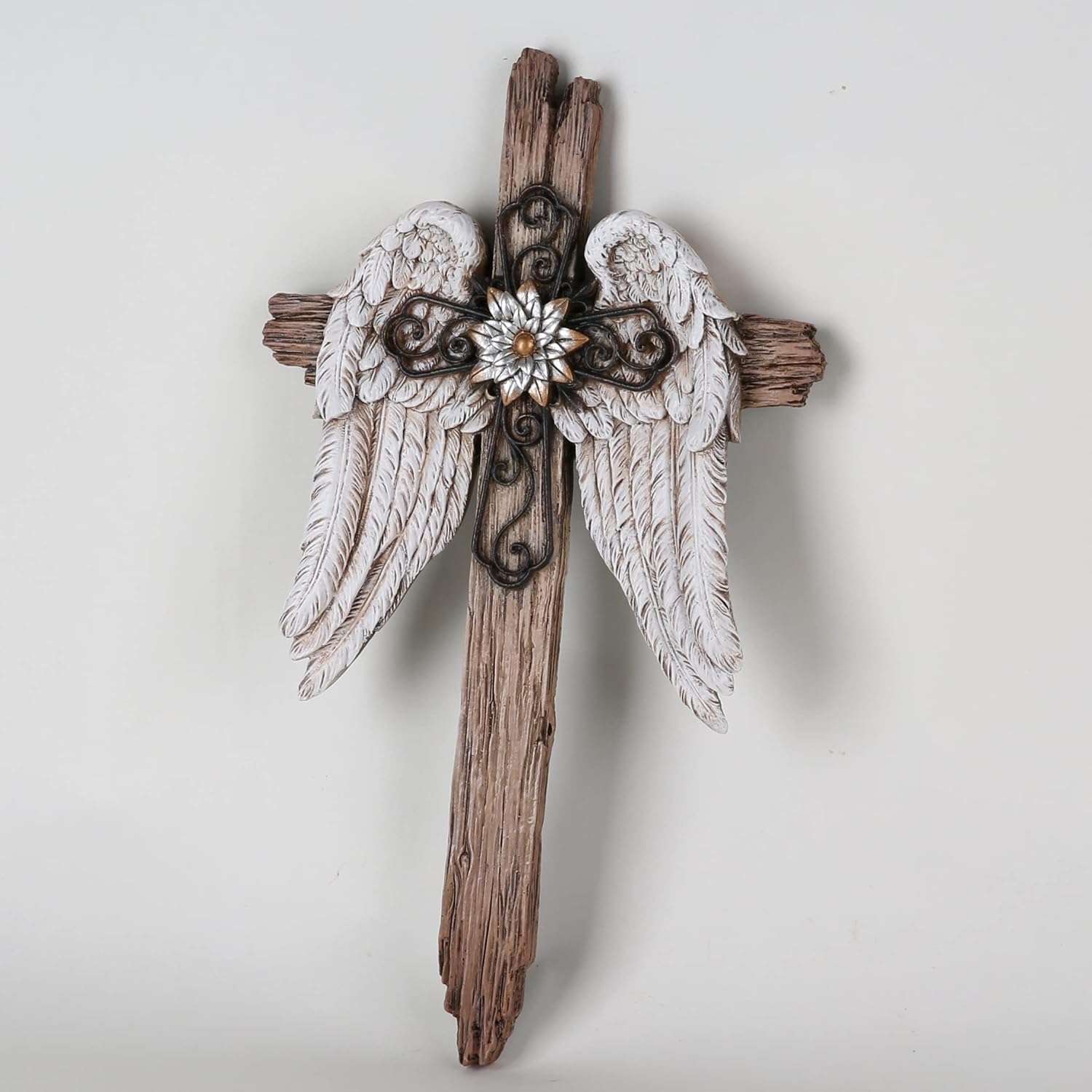 BC Home Decor Angel Wings Cross Wall Dcor