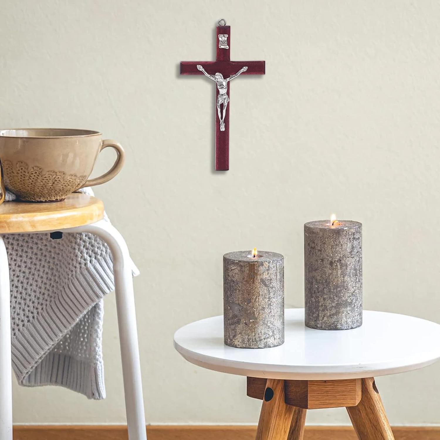 SHAOQINLIN 12 Piece Wooden Wall Cross Decor