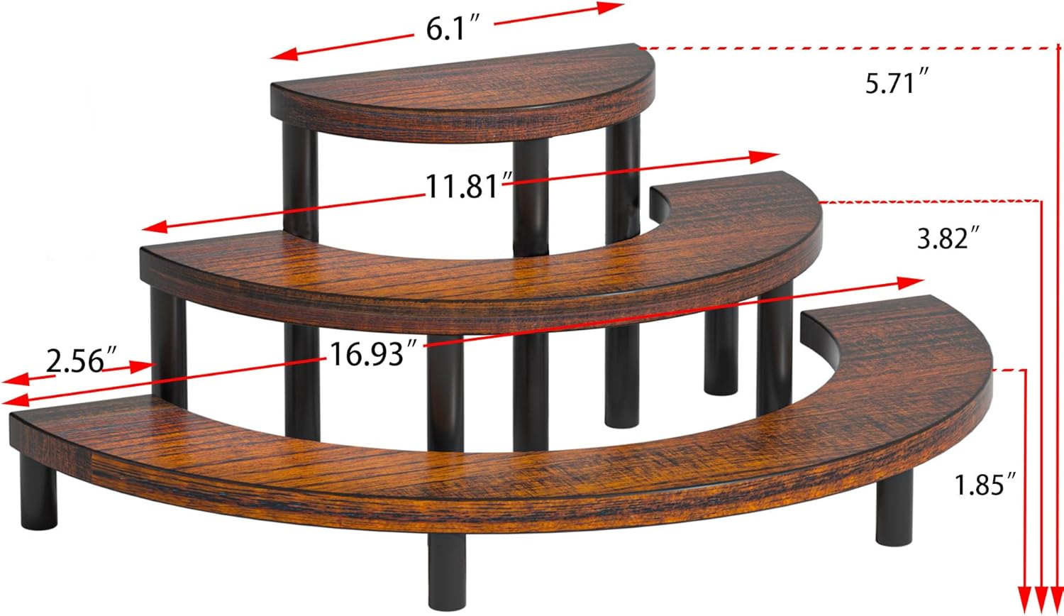 3 Tier Risers Display Stand Wooden Cupcake Holder