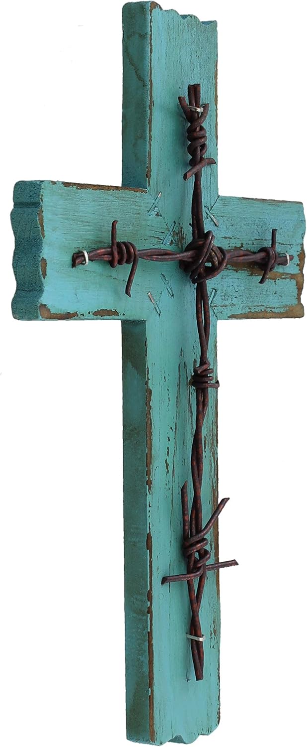RWI Simple 10 12 Inch Weathered Wood Wall Cross