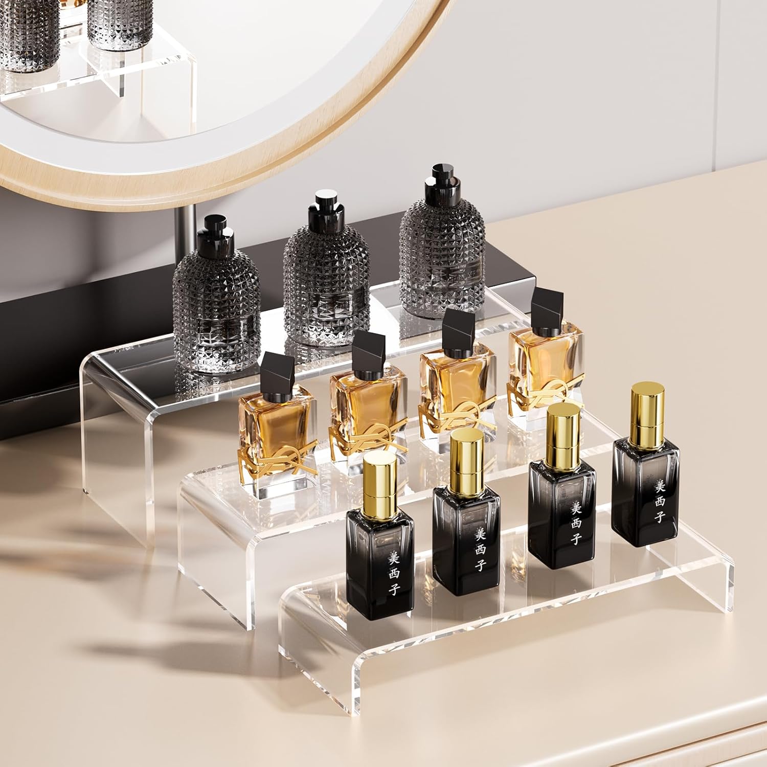 Acina 6Pcs Acrylic Display Risers for Collectibles