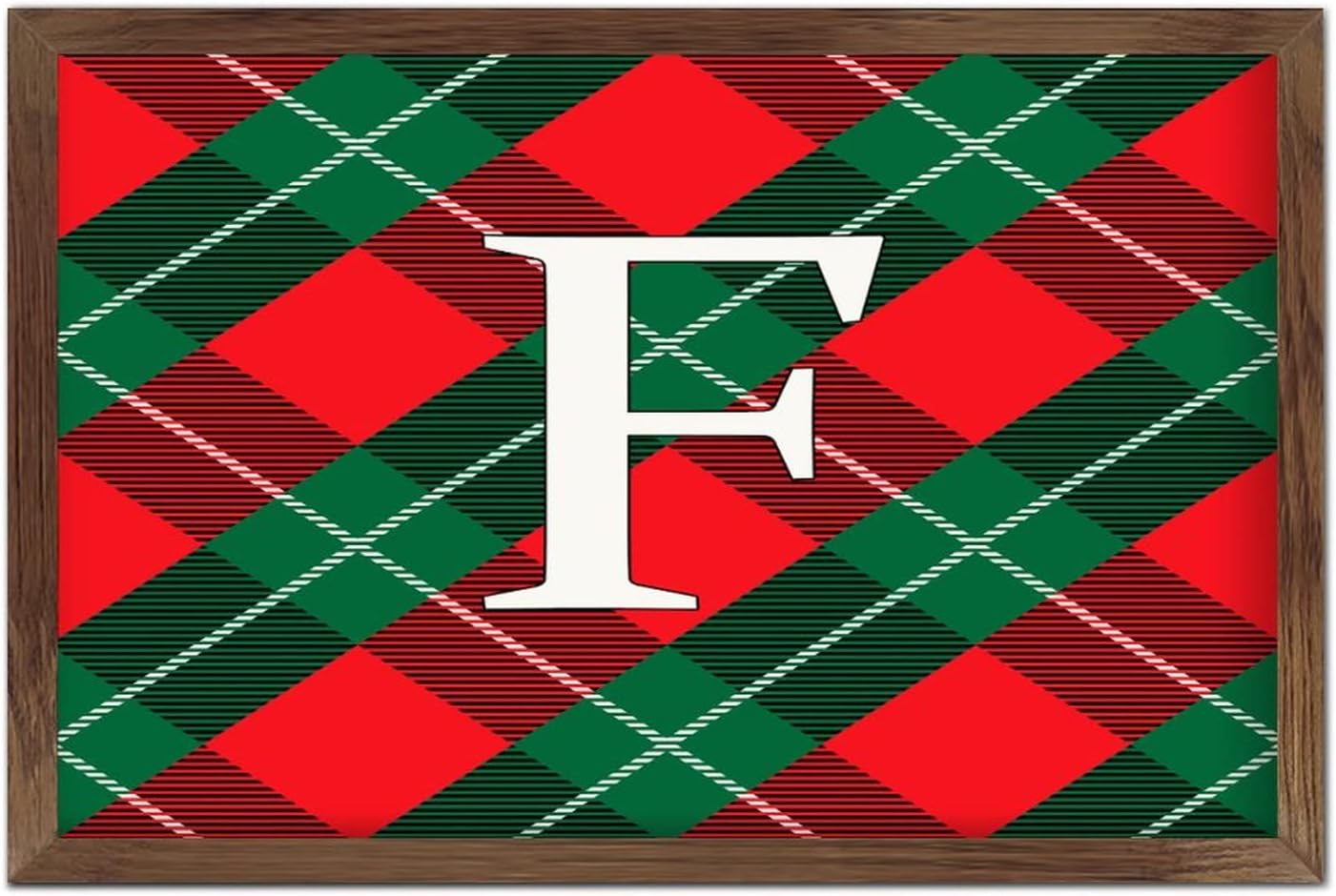 Wadcall Retro Wooden Wall Sign Initial Letter F 8x12 Inch