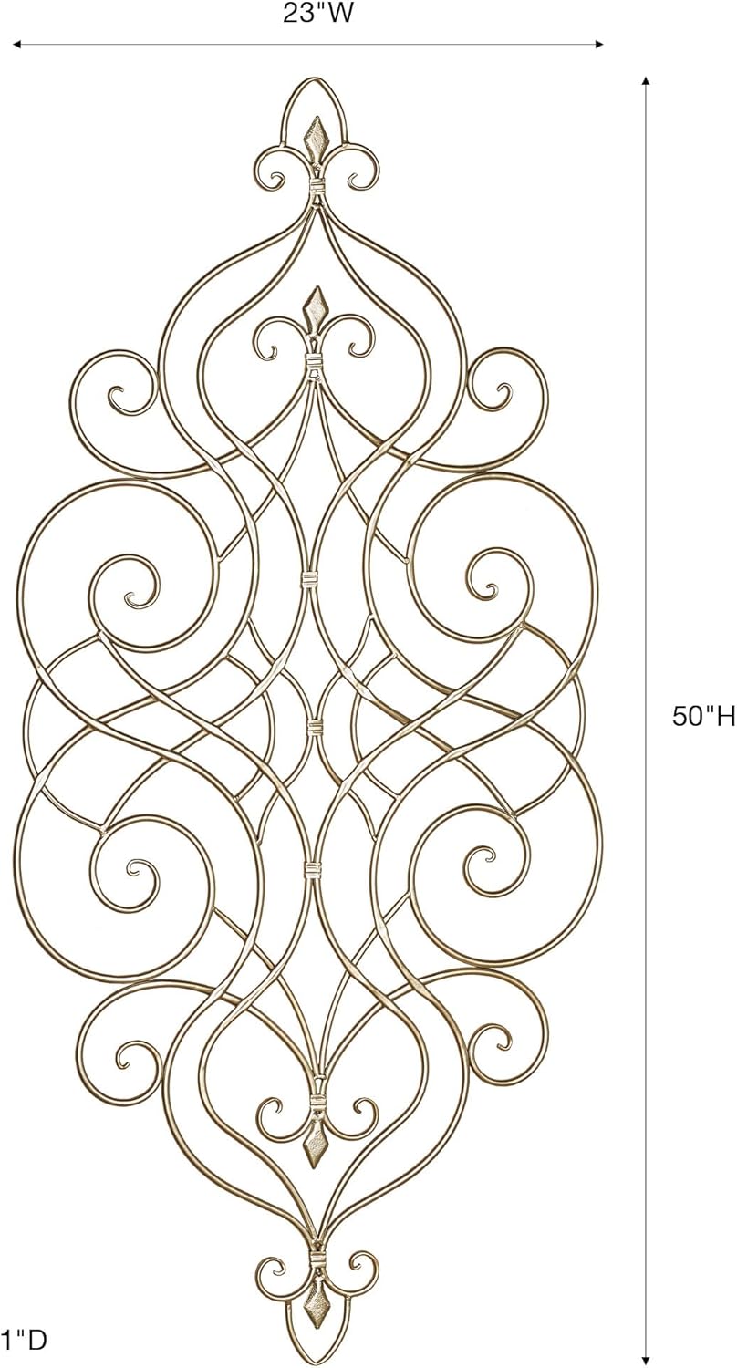 Touch of Class Nadia Elegant Scrolling Metal Wall Grille