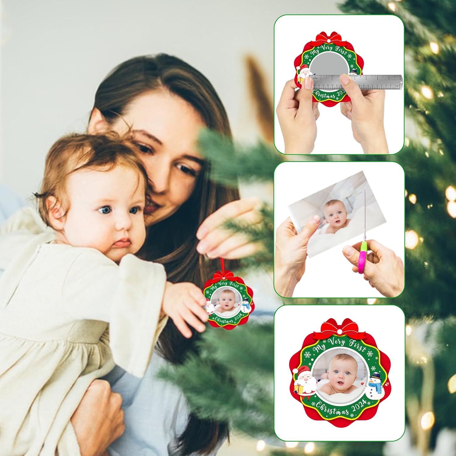 SICOHOME First Christmas Ornament 2024 for Newborn Baby