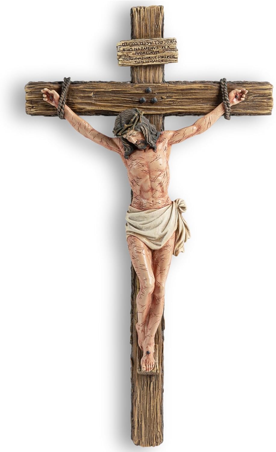 DevotedWalls 14 Inch Catholic Crucifix for Wall