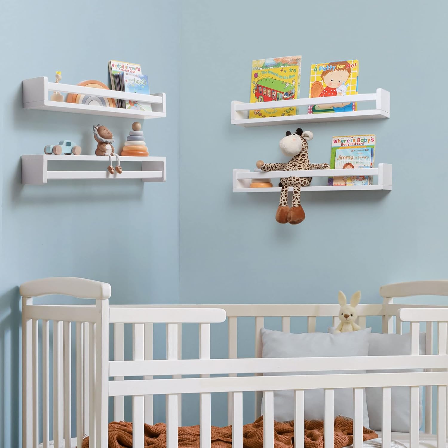 Fun Memories Double Floating Shelf for Kids Room