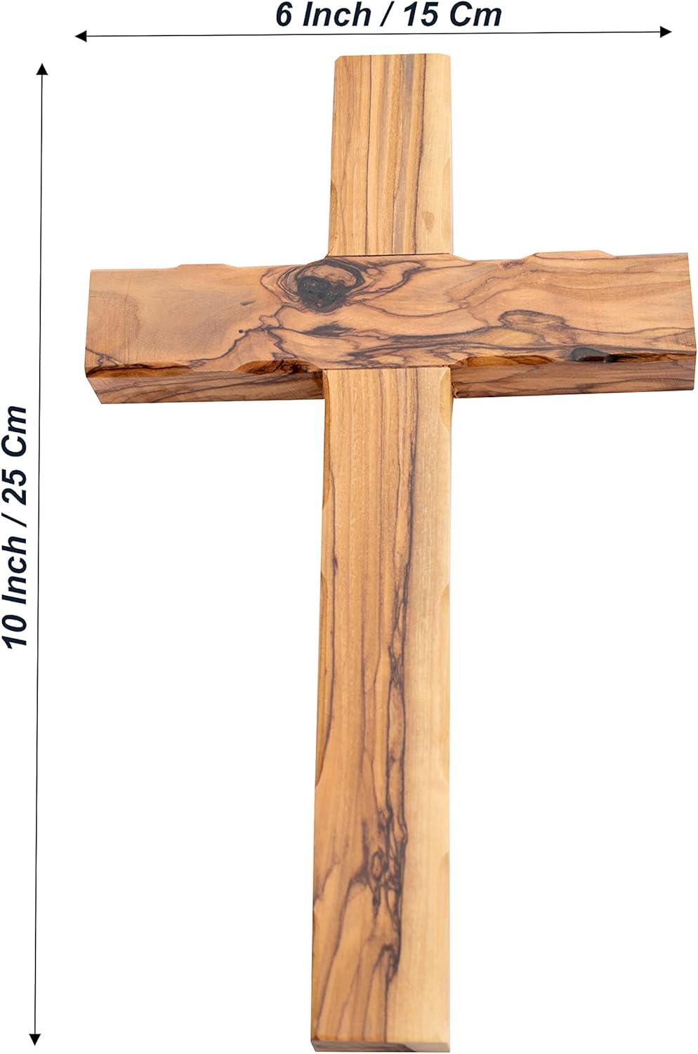 Handmade Olive Wood Cross 10 Inch Wall Art Dcor