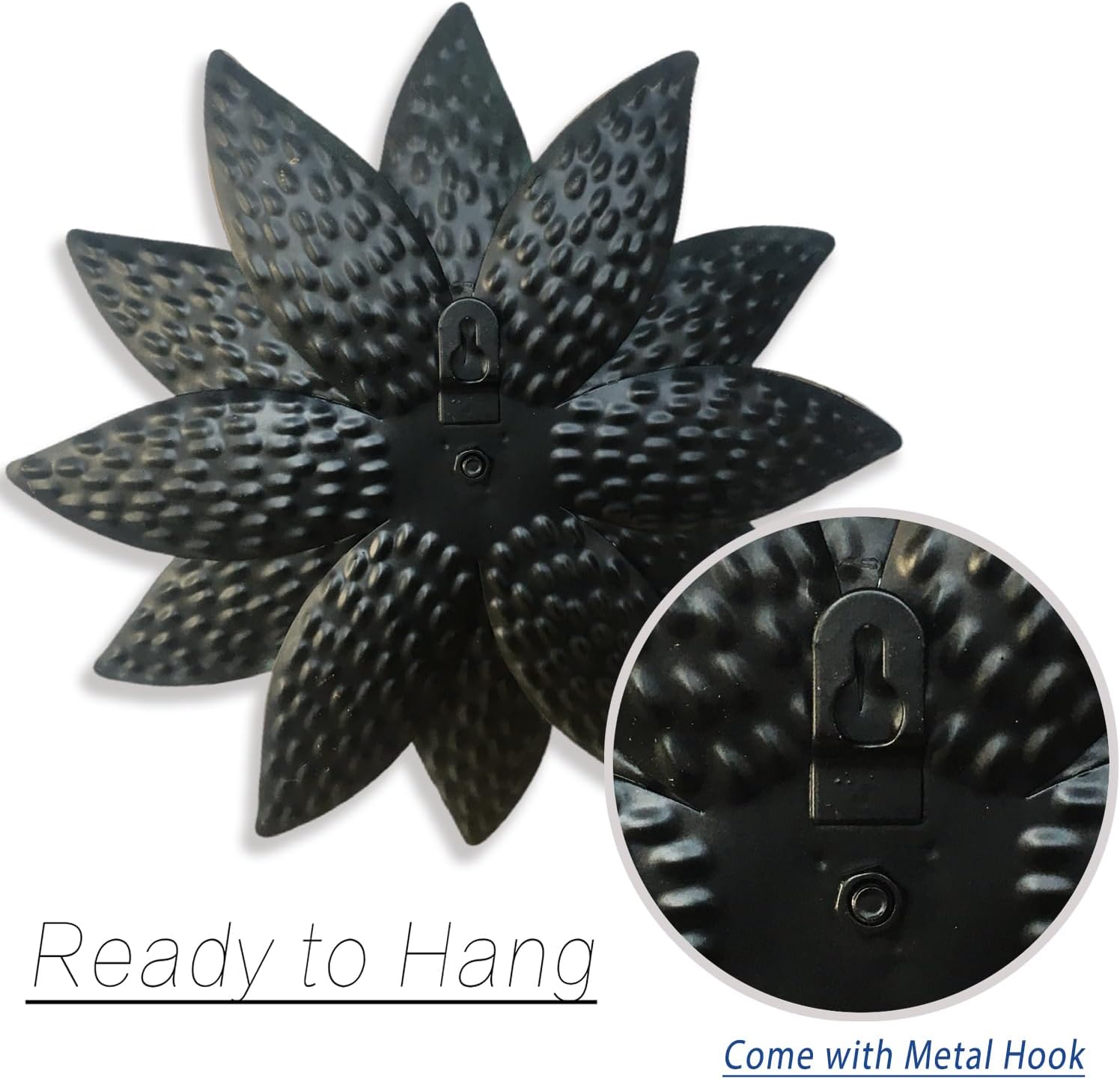 Picfarce 10 Inch Metal Flower Wall Sculpture