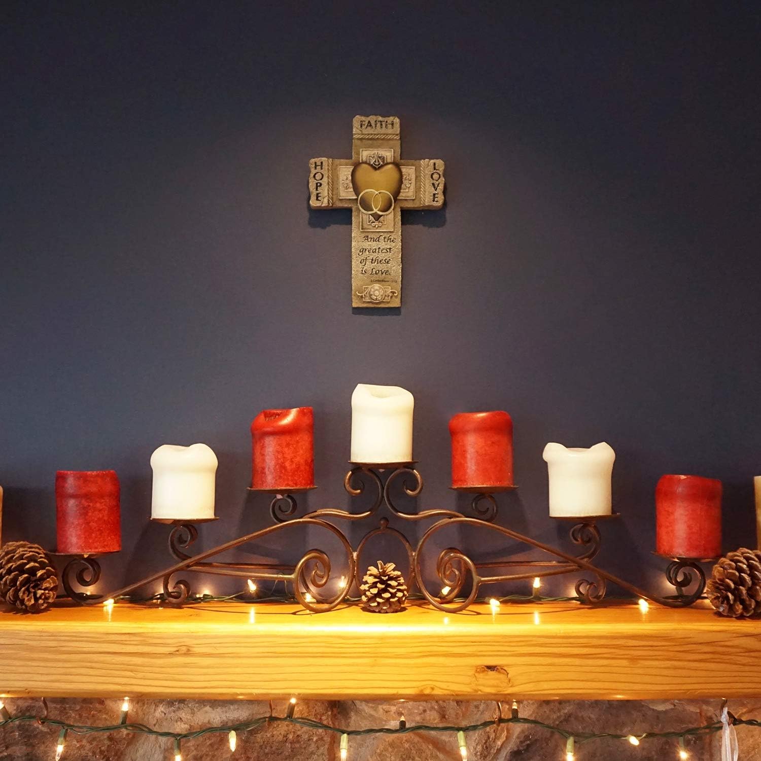 Faith Hope Love Marriage Wall Cross by Abbey CA Gift