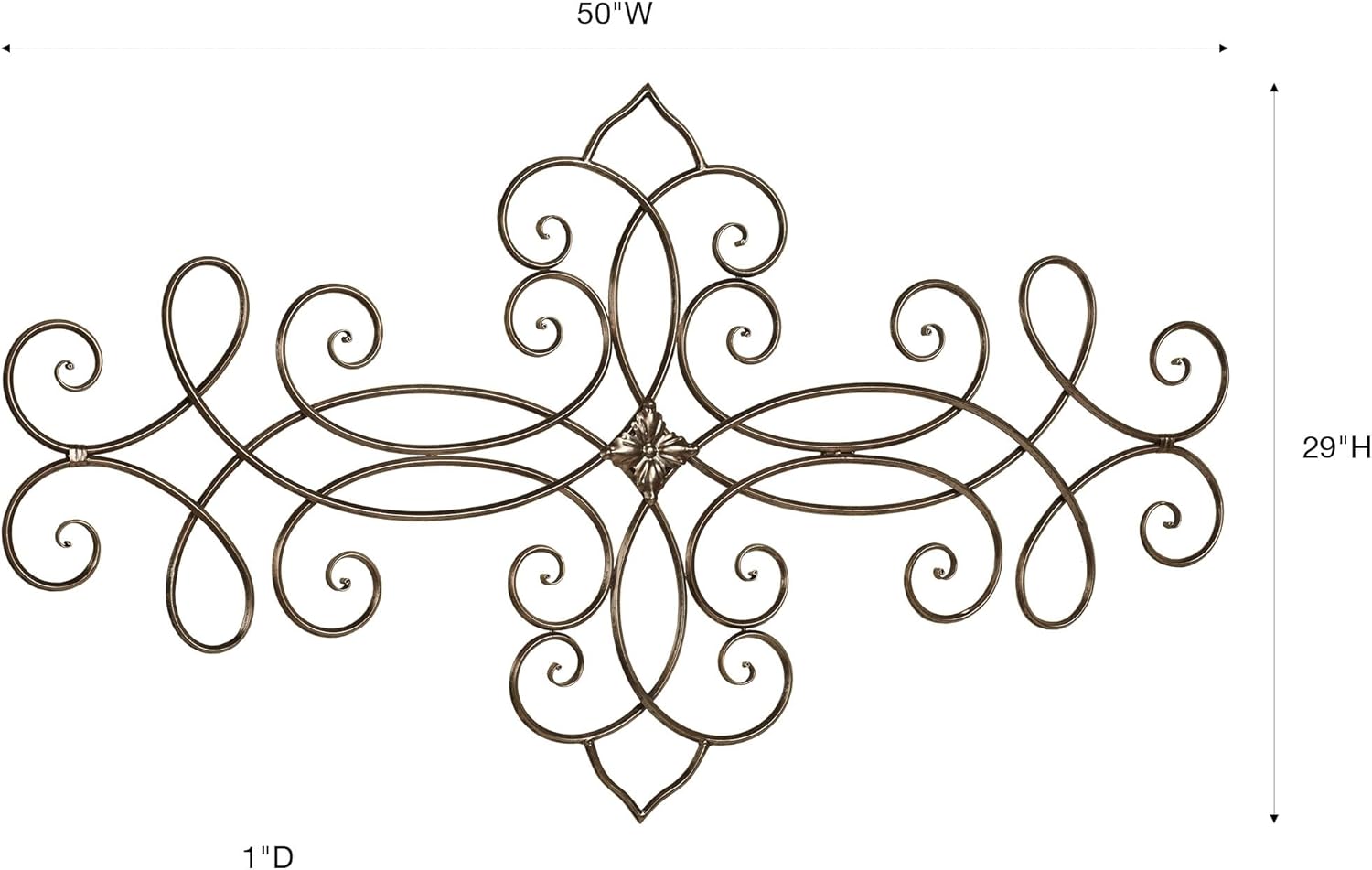 Touch of Class Scrolling Alberta Wall Grille - Bronze - Large Decor