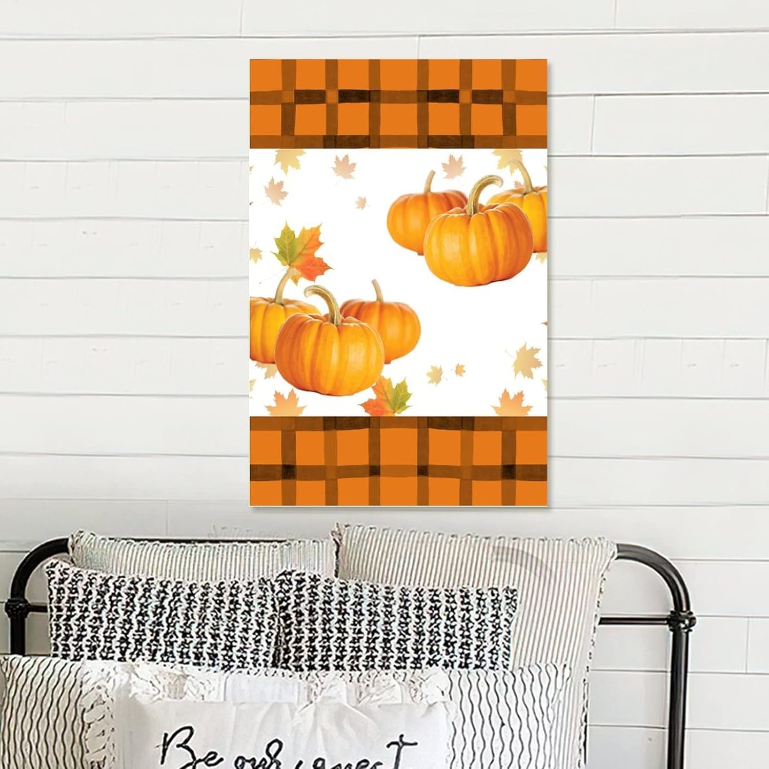Wooden Sign Fall Thanksgiving Autumn Pumpkin Maple Leaf Decor