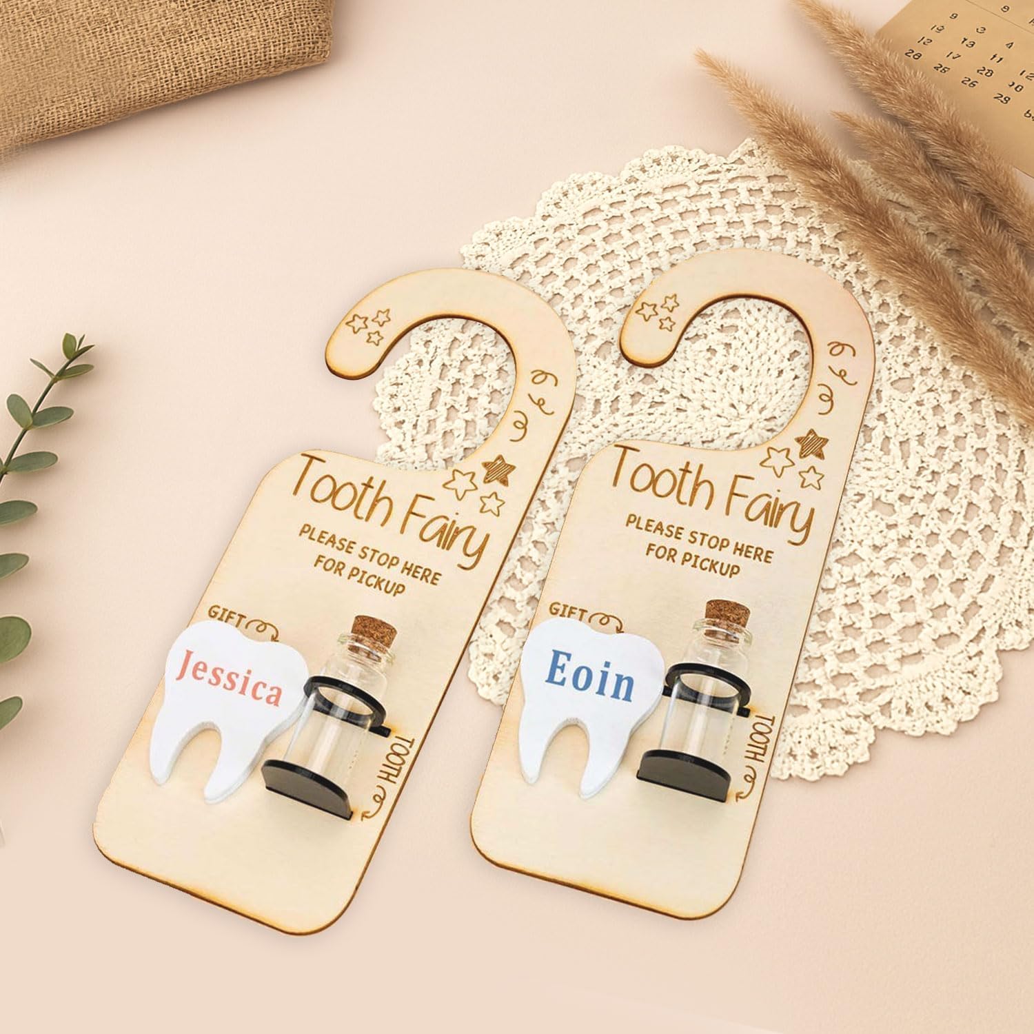 Personalized Tooth Fairy Door Hanger for Kids