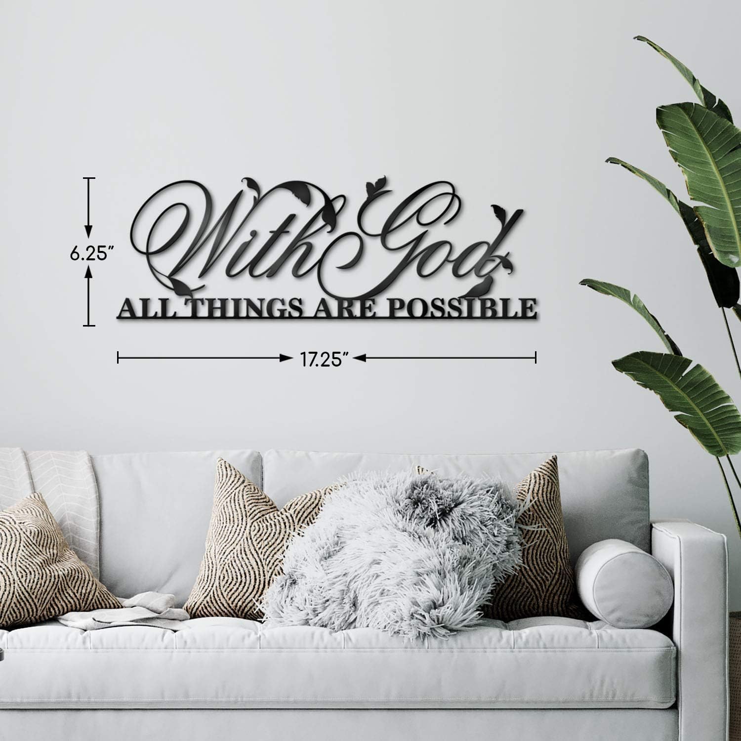With God All Things Are Possible Metal Wall Decor 1