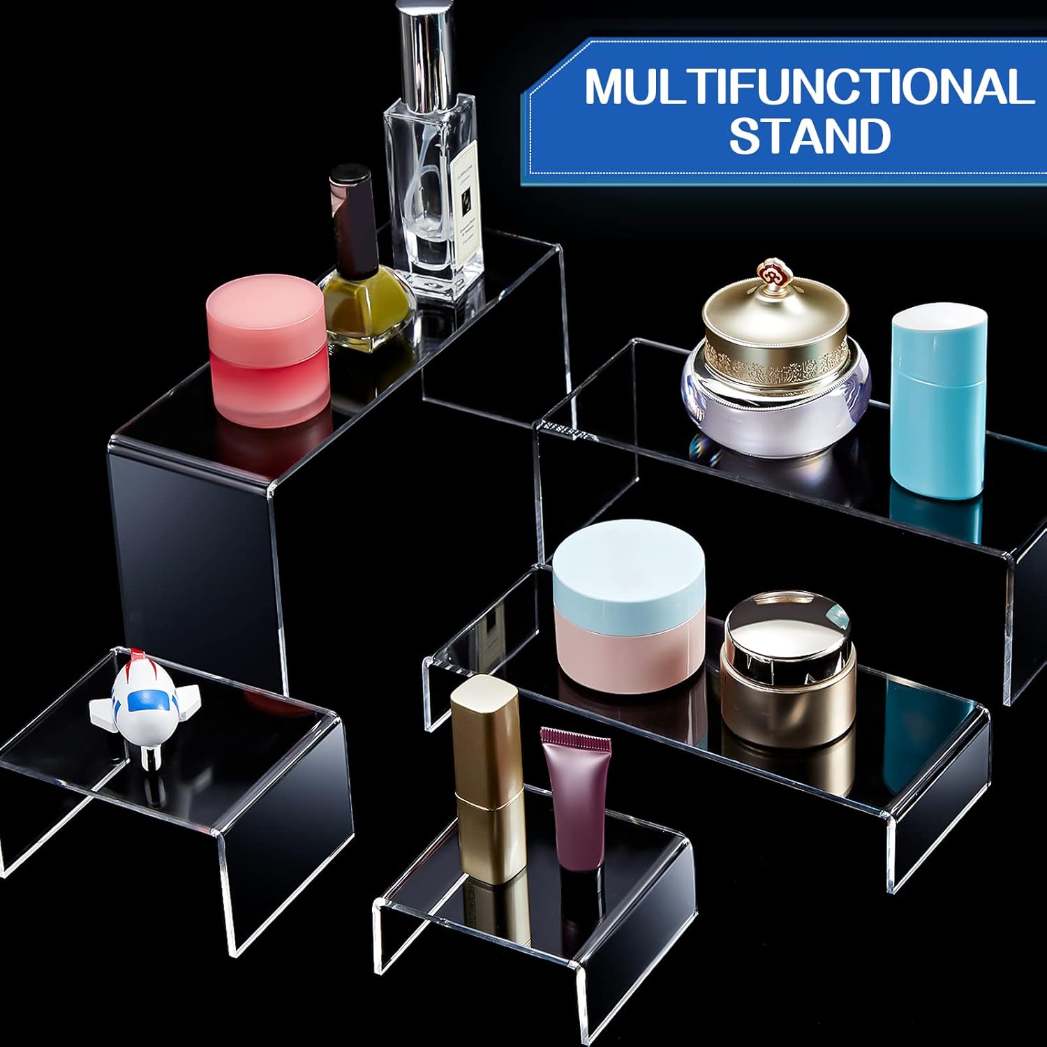8 Sets Acrylic Display Risers for Cakes and Decorations