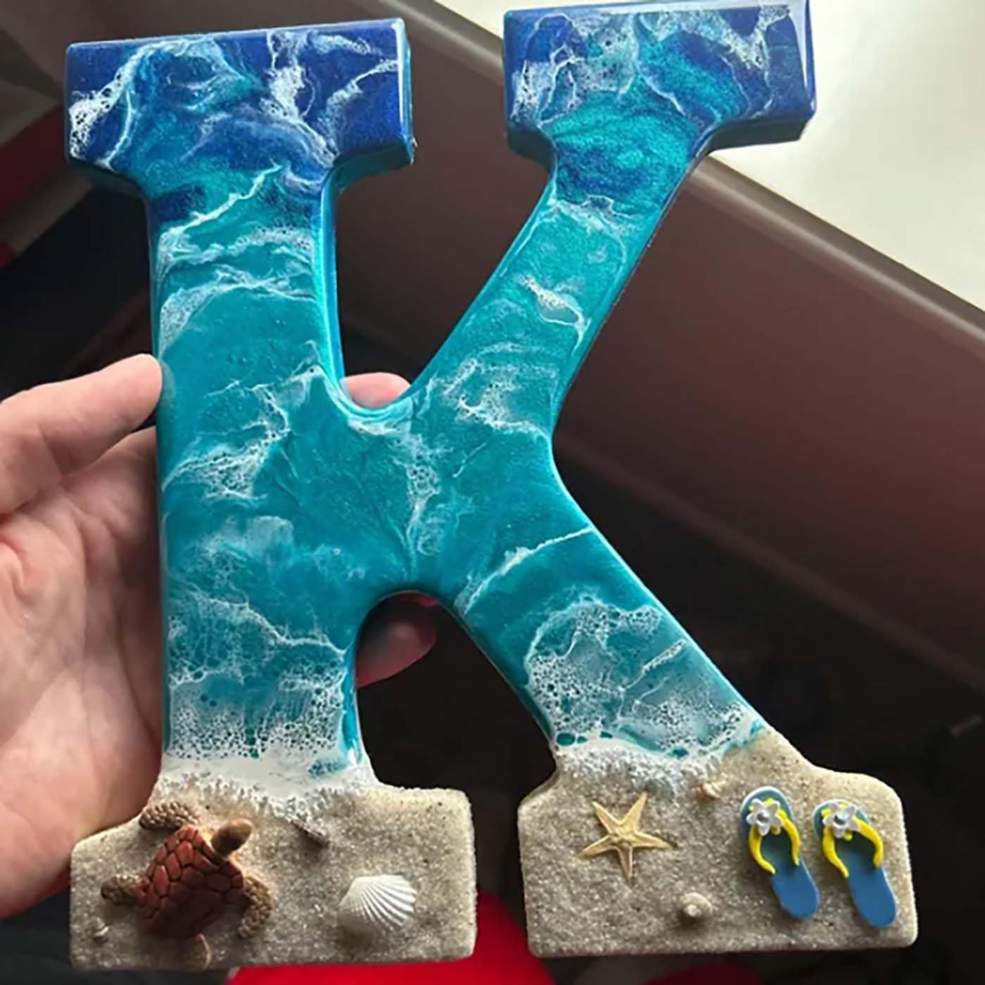 Personalized Sea Turtle Resin Letters Wall Decor