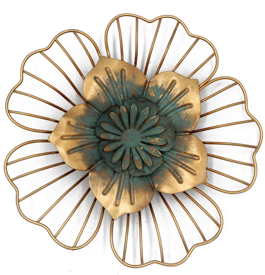Funerom Golden Floral Wall Decor 11x15x11 Inches