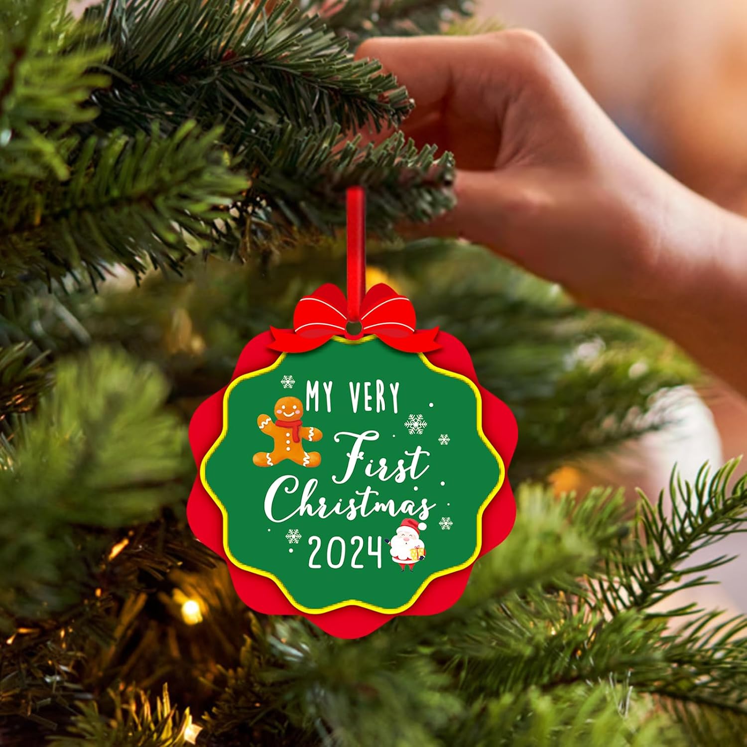 SICOHOME First Christmas Ornament 2024 for Newborn Baby