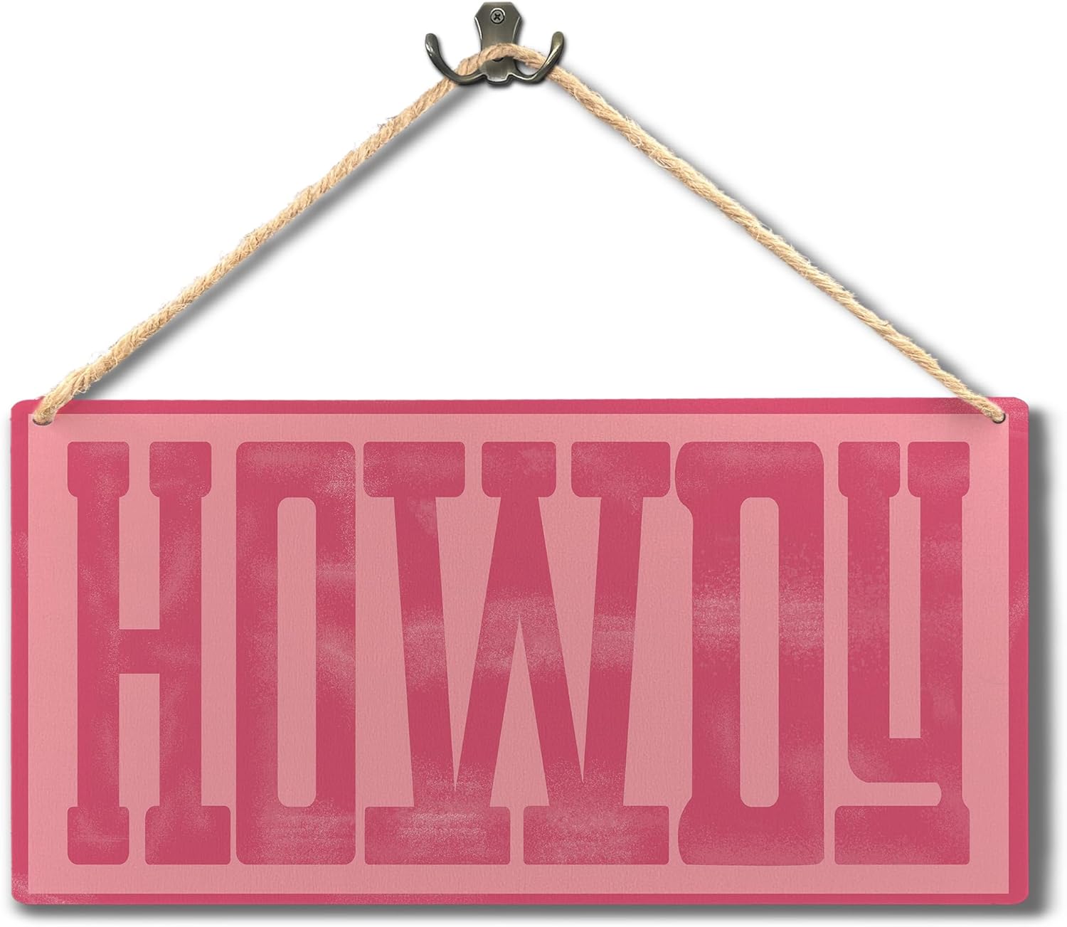 Howdy Sign - Preppy Hot Pink Cowgirl Wall Decor