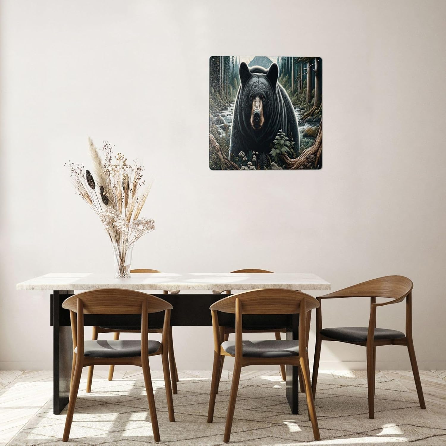 Forest Guardian Metal Wall Art Decor Sign 12x12inch