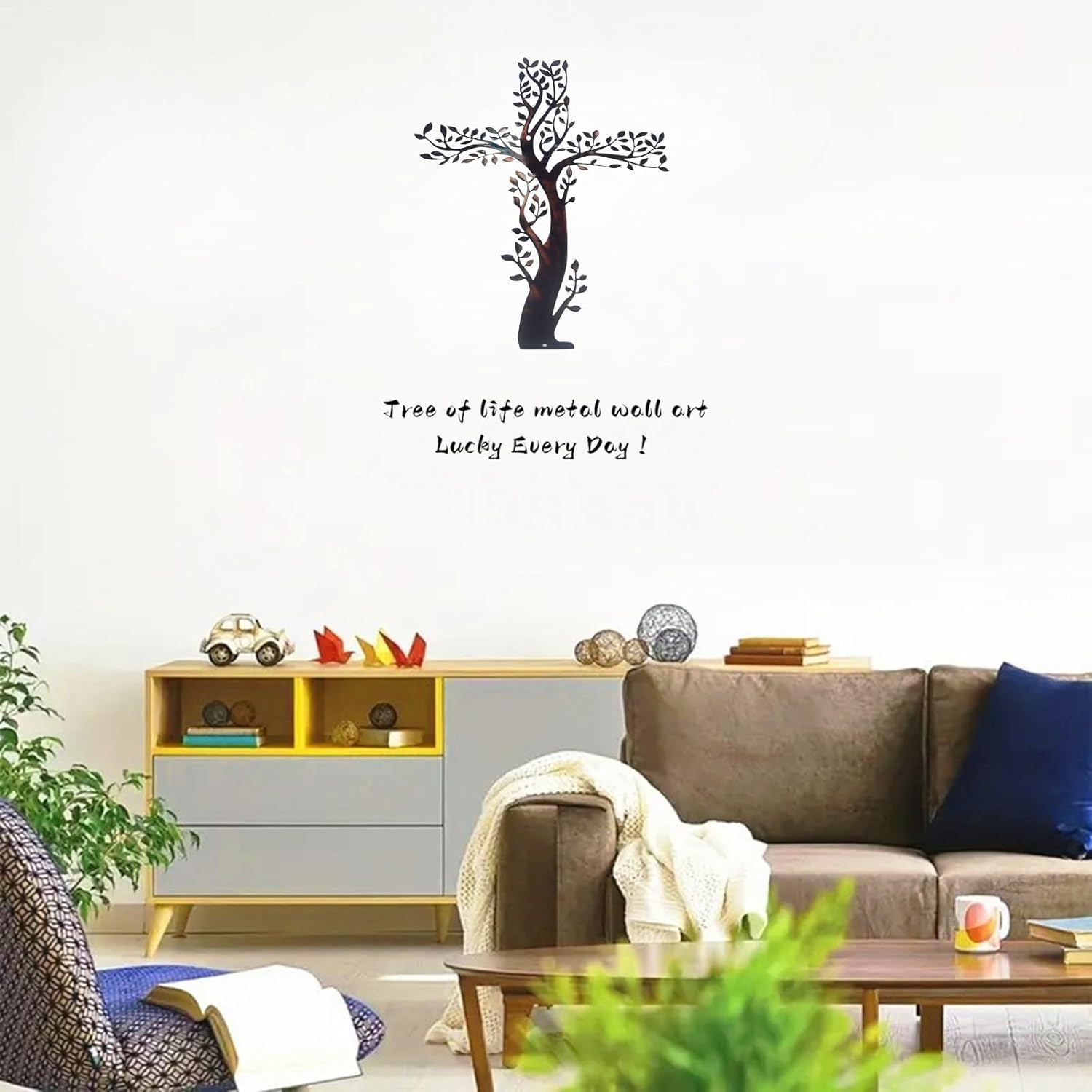 AMNGYOOK Metal Cross Wall Art 118x87 in