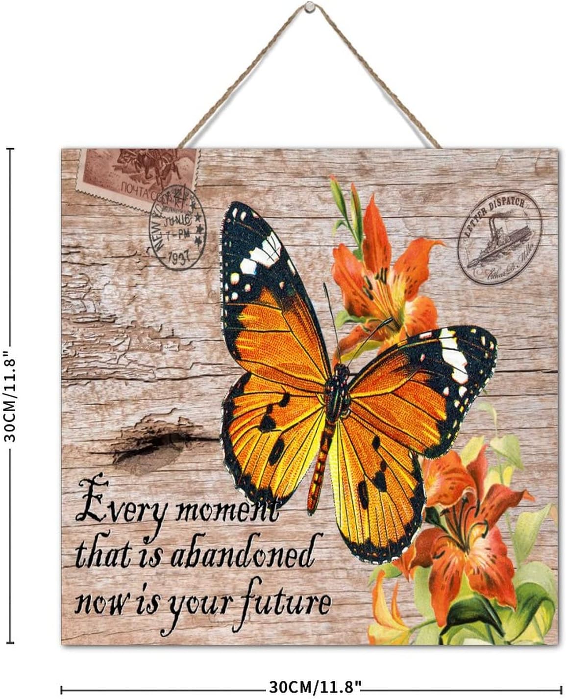 Custom Christian Butterfly Wall Art Sign 12x12