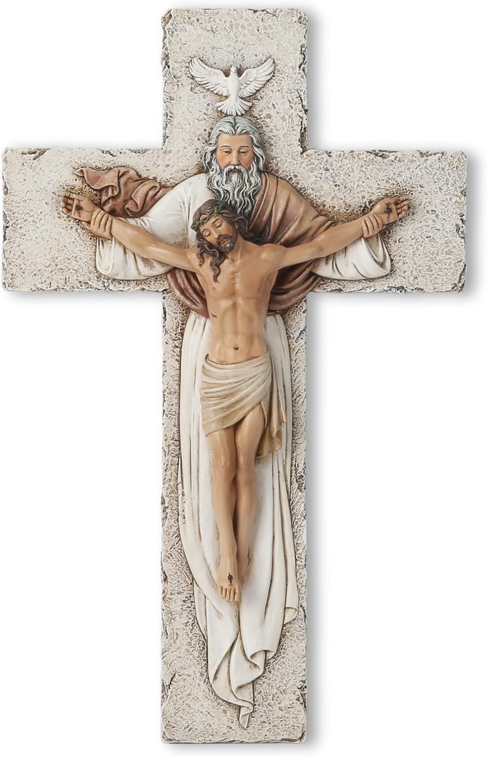 BC Catholic Holy Trinity Crucifix Wall Cross 95 High Inspiring Religious Sculpture
