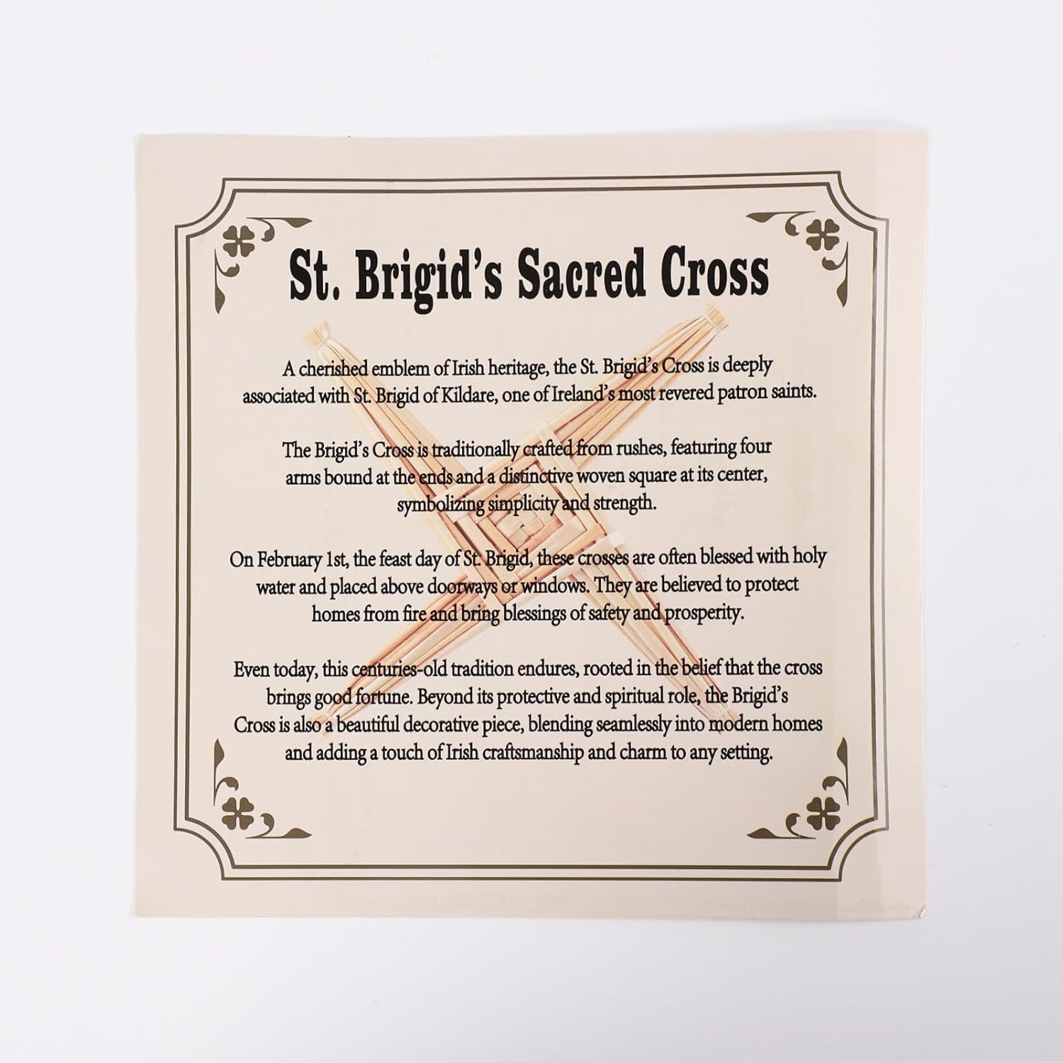 St Brigids Wall Cross 8 Inch Irish Decor