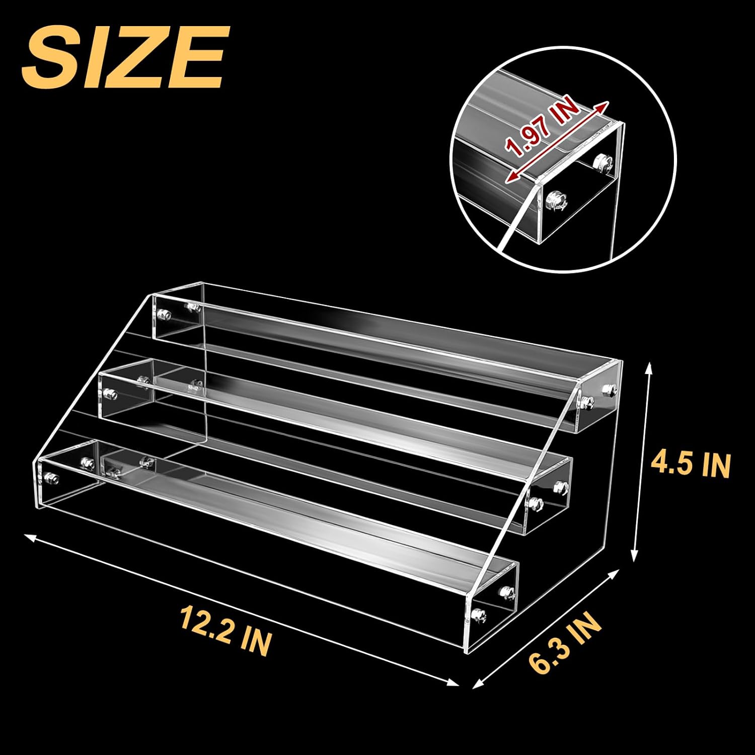 3 Tier Acrylic Riser Display Stand for Perfume and Skincare Organization