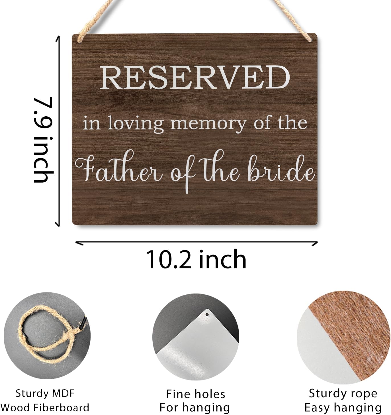 Ryeolo Wedding Memorial Sign for Father of Bride