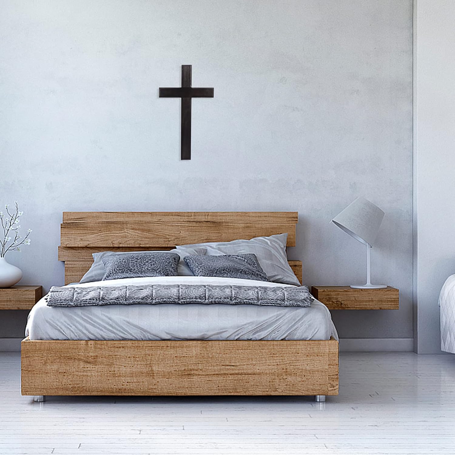 BESPORTBLE Wooden Cross Wall Decor Holy Jesus Decoration