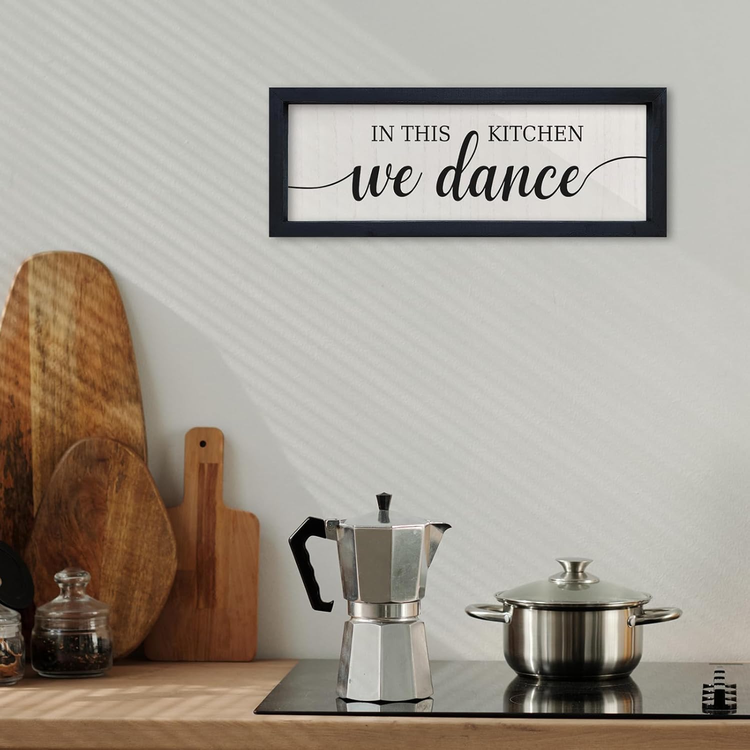 In This Kitchen We Dance Wall Sign 16x6