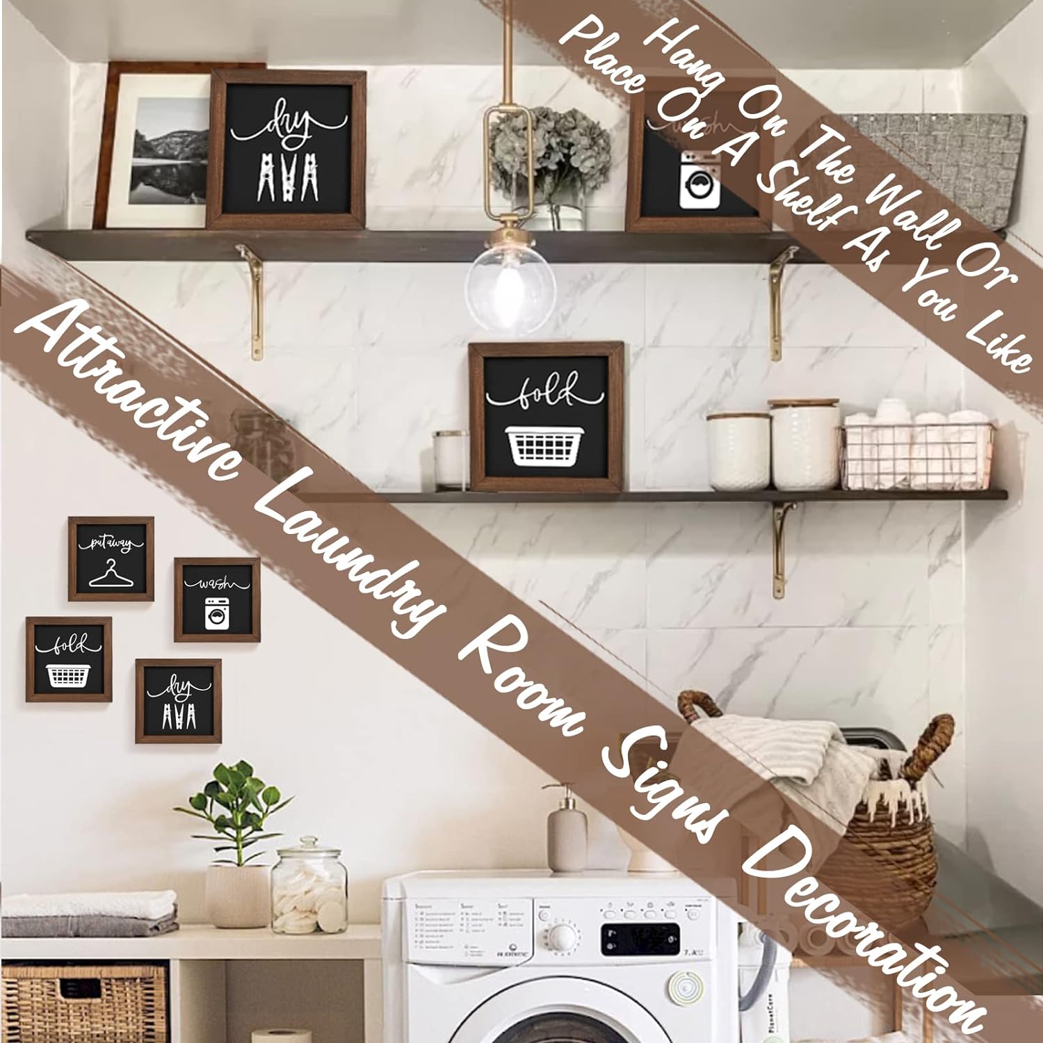 Farmhouse Laundry Room Decor Signs Set of 4