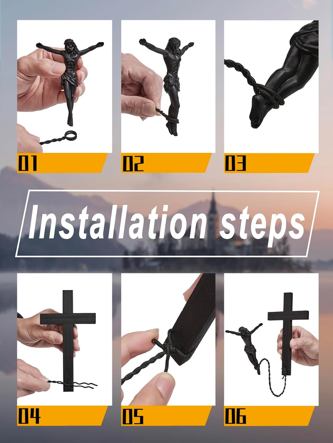 FEXCOFU Bungee Jumping Jesus Wall Cross
