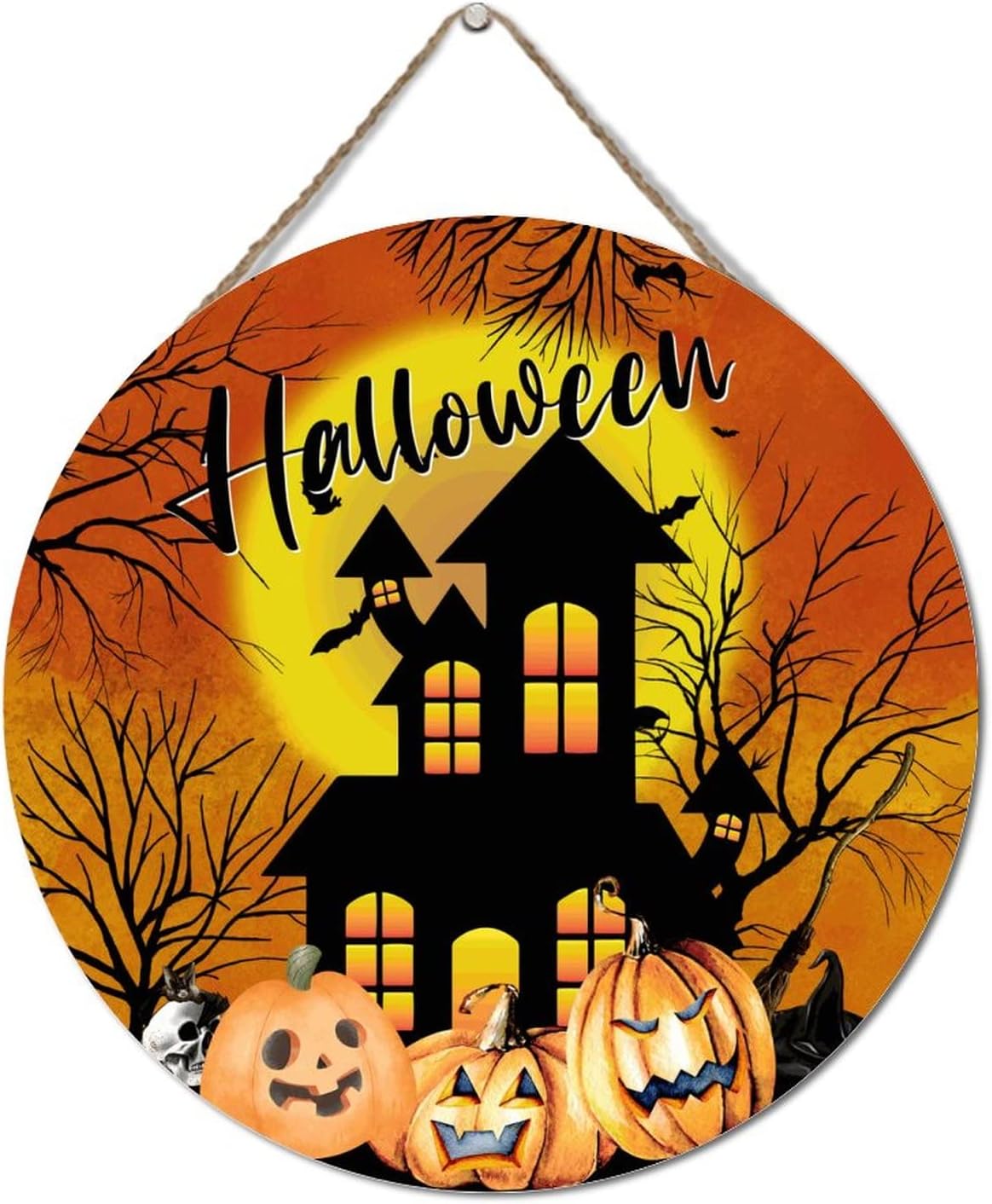 Wodevor Medieval Forest Castle of Terror Halloween Wall Sign
