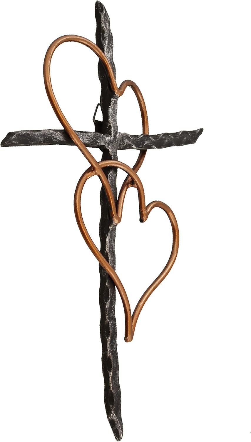 Old River Outdoors Entwined Hearts Wall Cross Decor