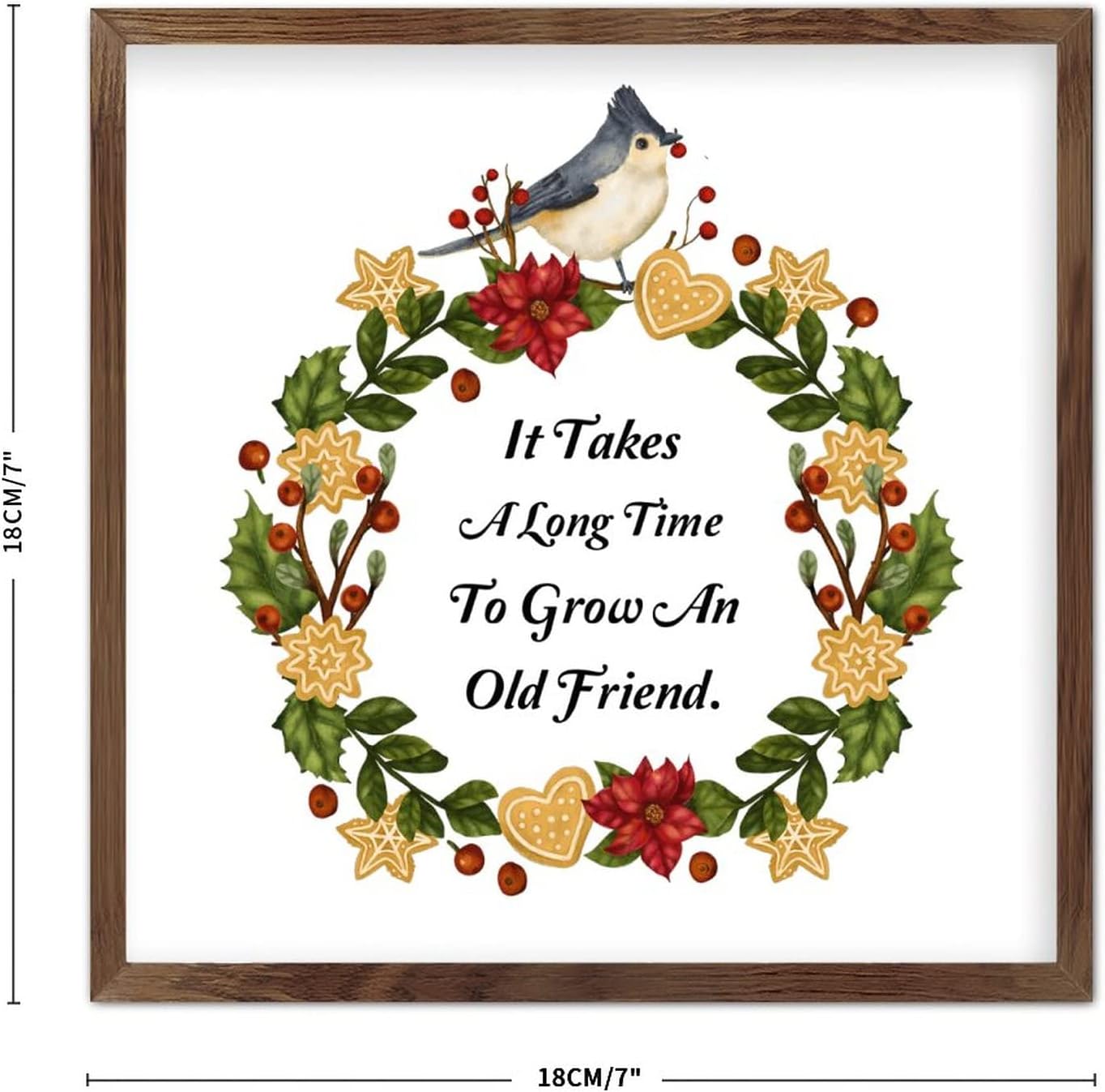 Wadcall Wooden Quote Wall Art Sign 7x7 Inch