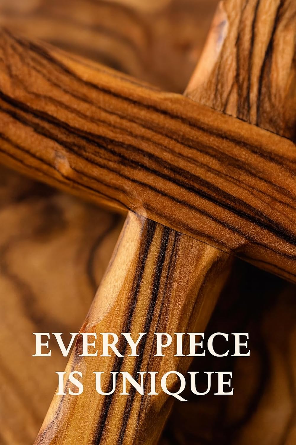 Zuluf Wall Hanging Olive Wood Cross Hand Carved Home Decor