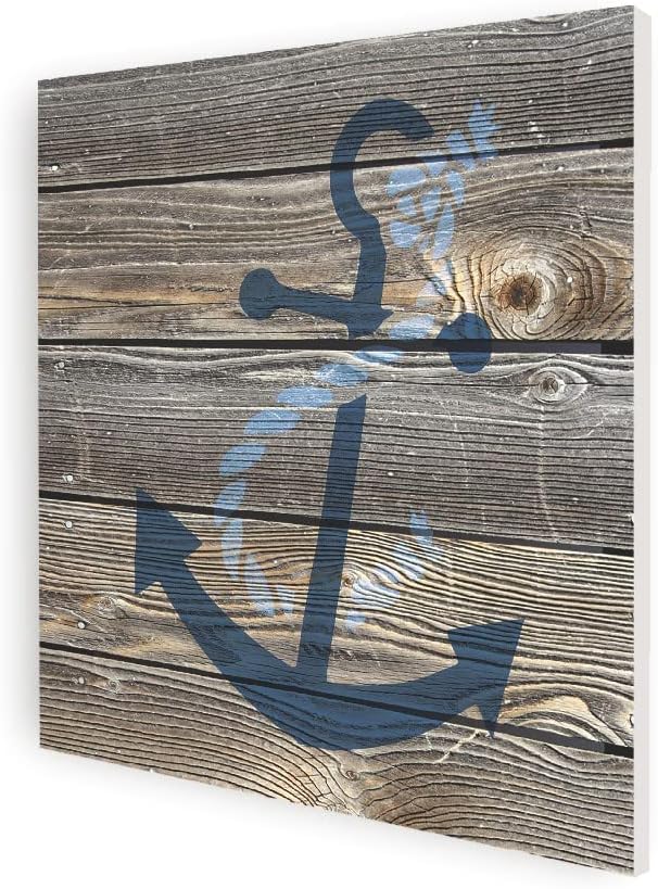 Rustic Nautical Anchor Wall Decor Sign 12x12
